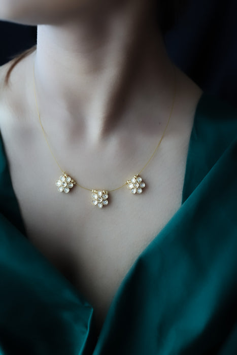 Antique invisible short necklace IN10013