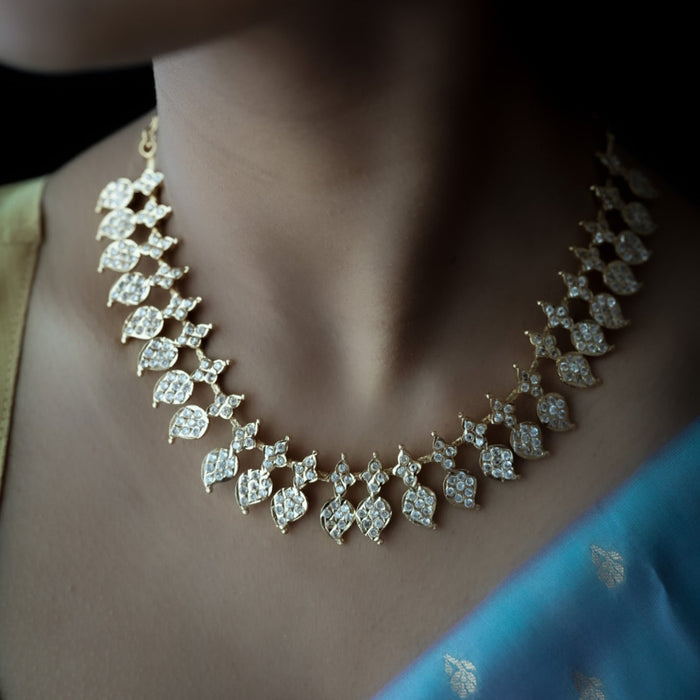 Heritage gold plated mango short necklace H642