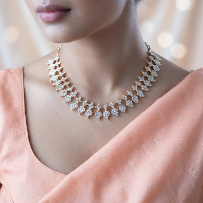 Heritage gold plated mango short necklace H642