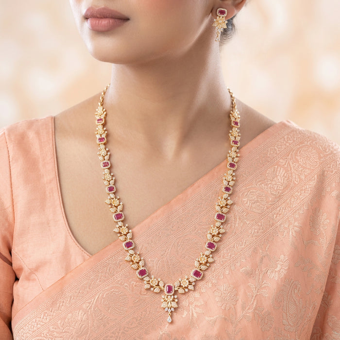 Heritage gold plated long necklace HL889