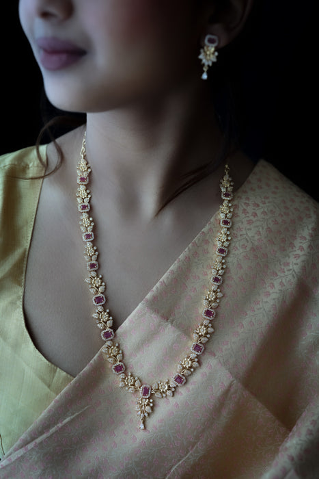 Heritage gold plated long necklace HL889