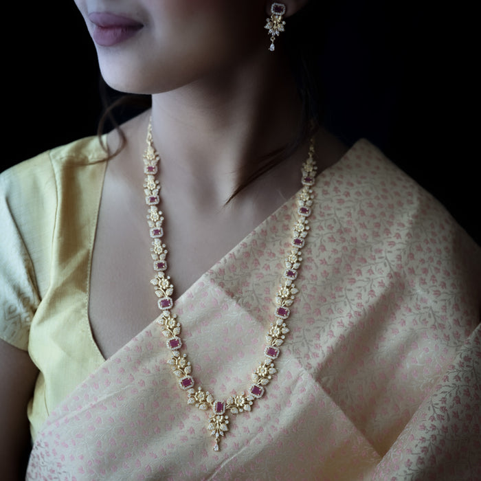 Heritage gold plated long necklace HL889