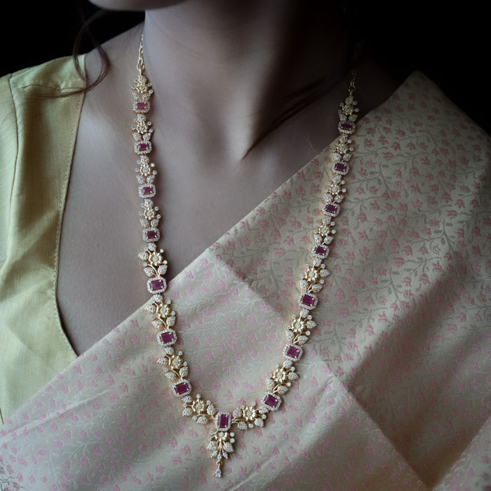 Heritage gold plated long necklace HL889