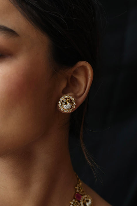 Antique short necklace and earrings SS10130