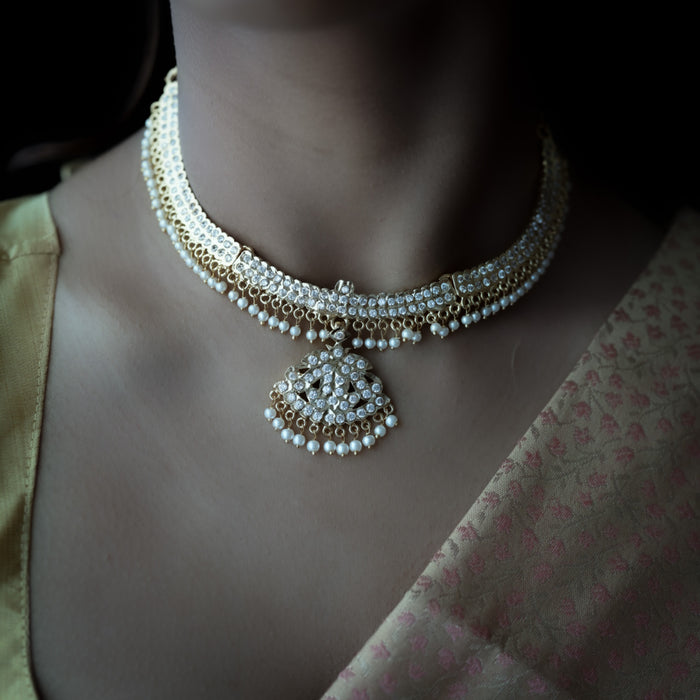 Heritage gold plated short necklace H2789