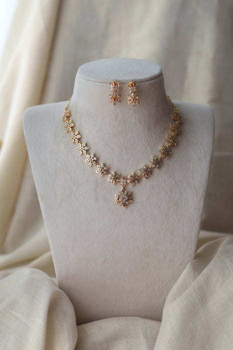 Heritage gold plated choker short necklace H289