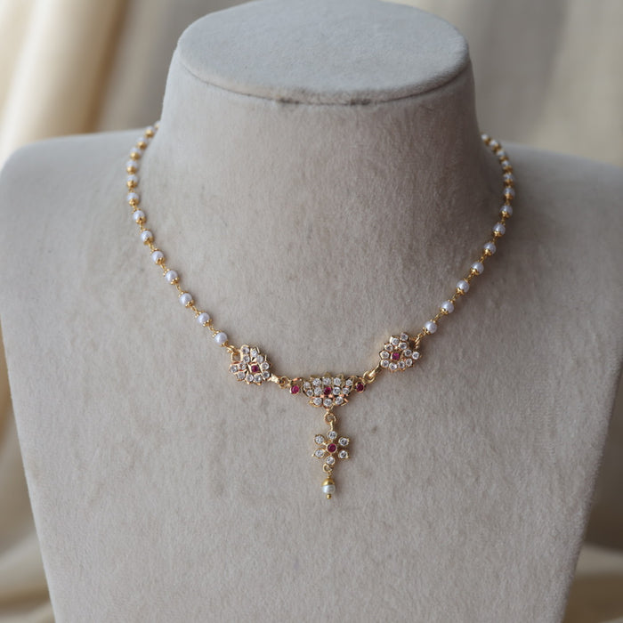 Heritage gold plated choker short necklace H2711