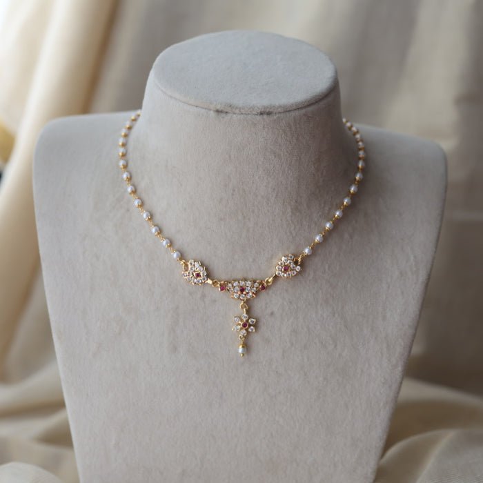 Heritage gold plated choker short necklace H2711