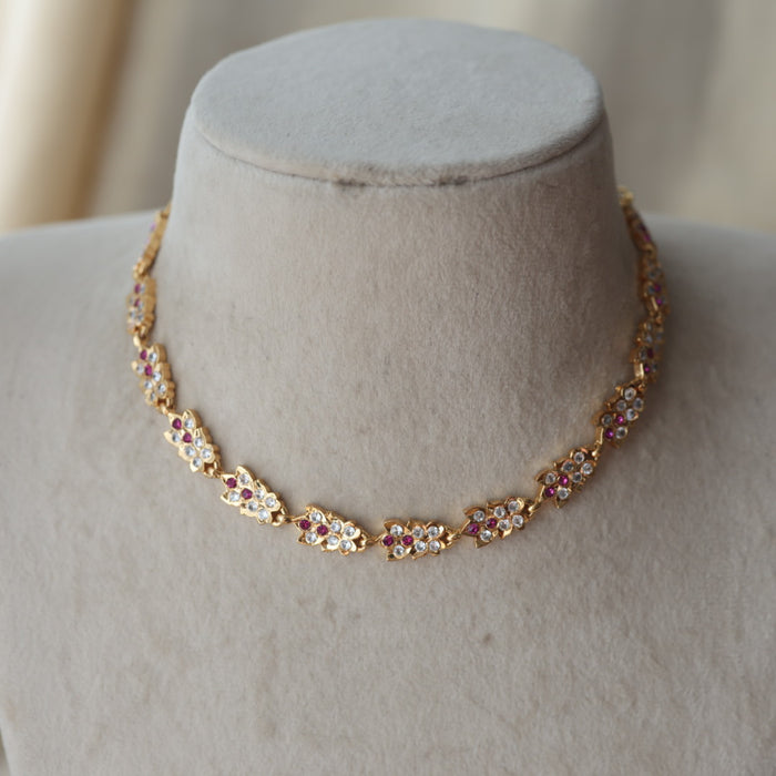 Heritage gold plated choker short necklace H2198