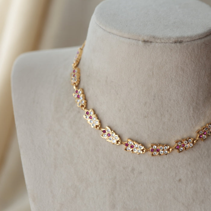 Heritage gold plated choker short necklace H2198