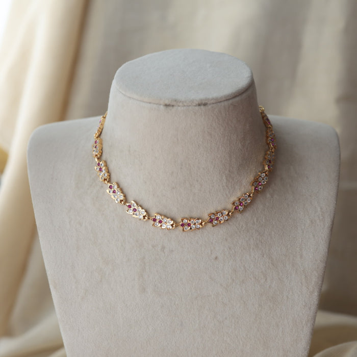 Heritage gold plated choker short necklace H2198