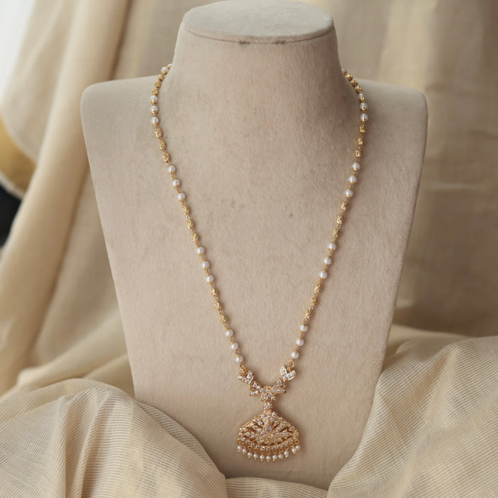 Heritage gold plated padakam long necklace HP2792