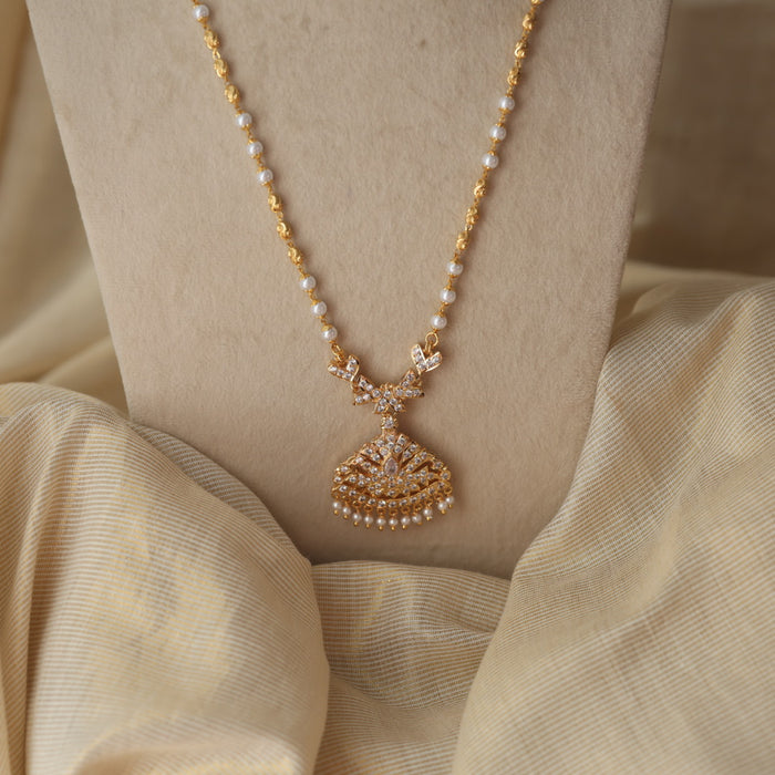 Heritage gold plated padakam long necklace HP2792