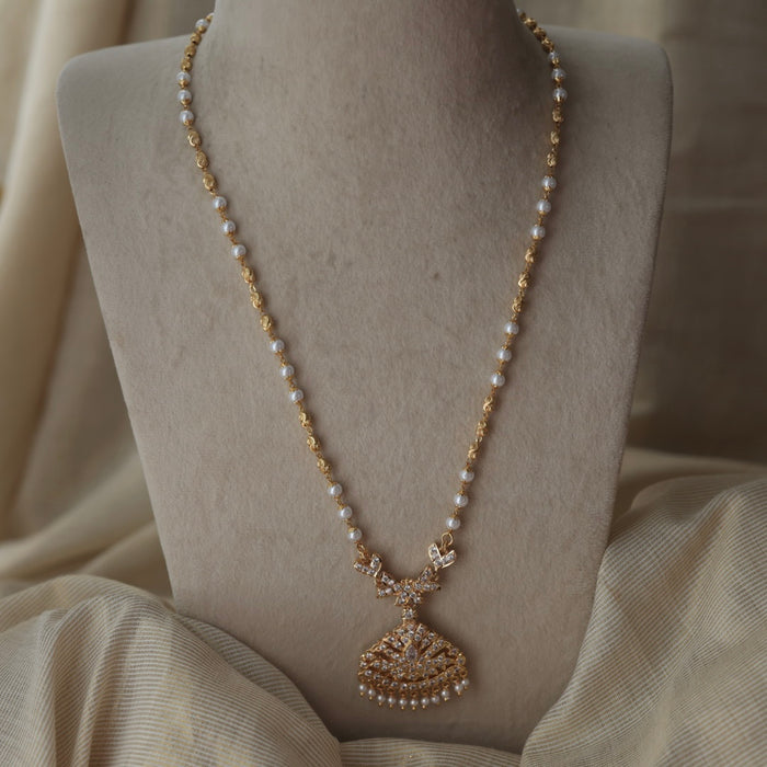 Heritage gold plated padakam long necklace HP2792