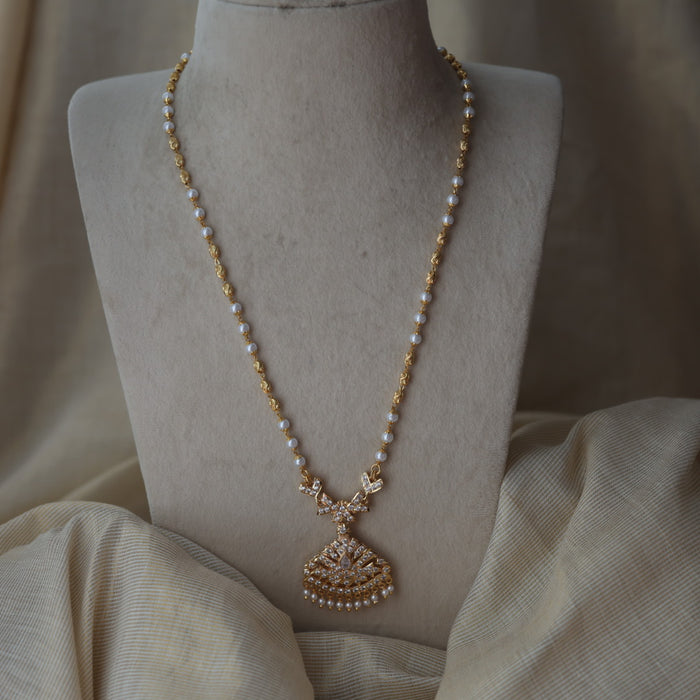 Heritage gold plated padakam long necklace HP2792