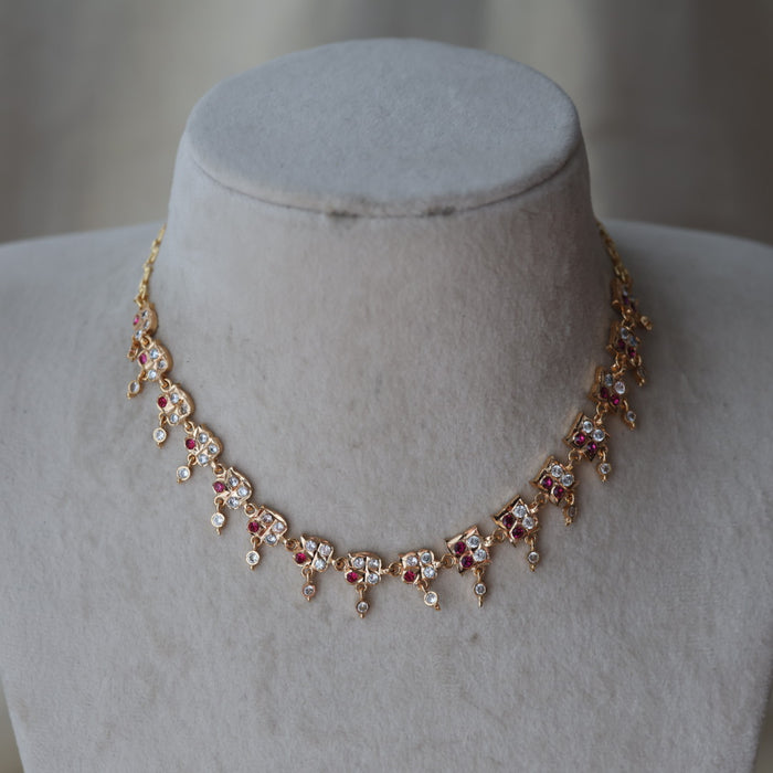 Heritage gold plated choker short necklace H2187