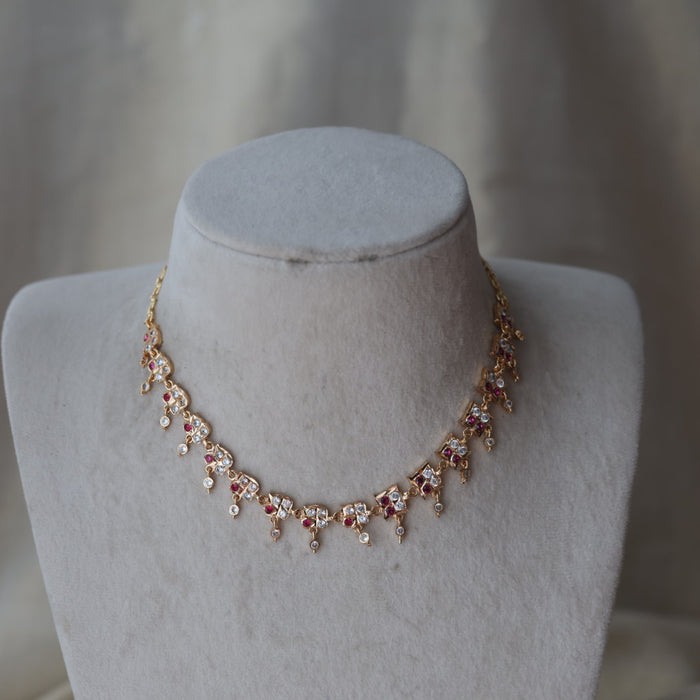 Heritage gold plated choker short necklace H2187