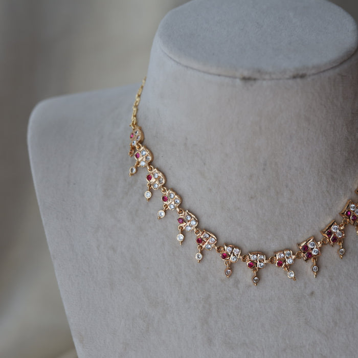 Heritage gold plated choker short necklace H2187