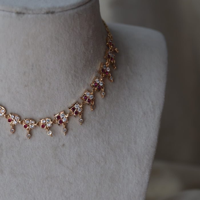 Heritage gold plated choker short necklace H2187