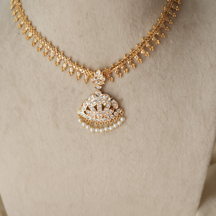 Heritage gold plated short necklace H222