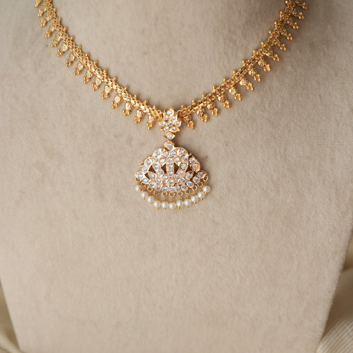 Heritage gold plated short necklace H222