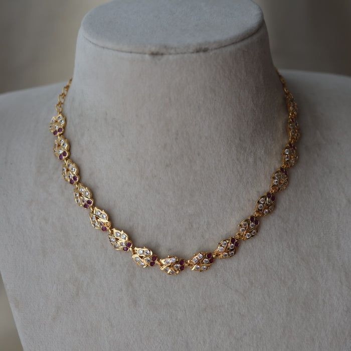 Heritage gold plated choker short necklace H2154
