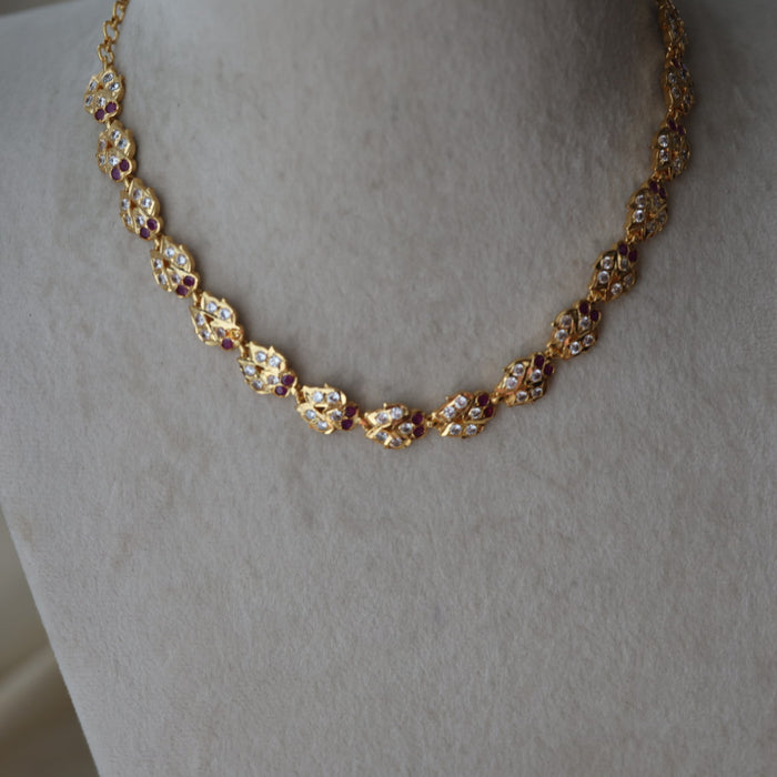 Heritage gold plated choker short necklace H2154