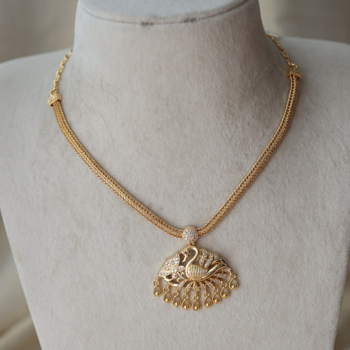 Heritage gold plated short necklace H2178
