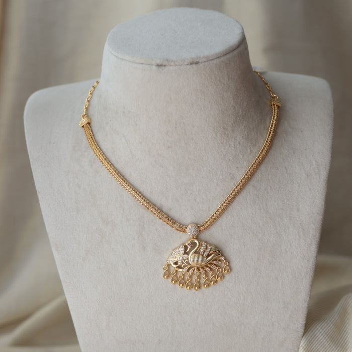 Heritage gold plated short necklace H2178