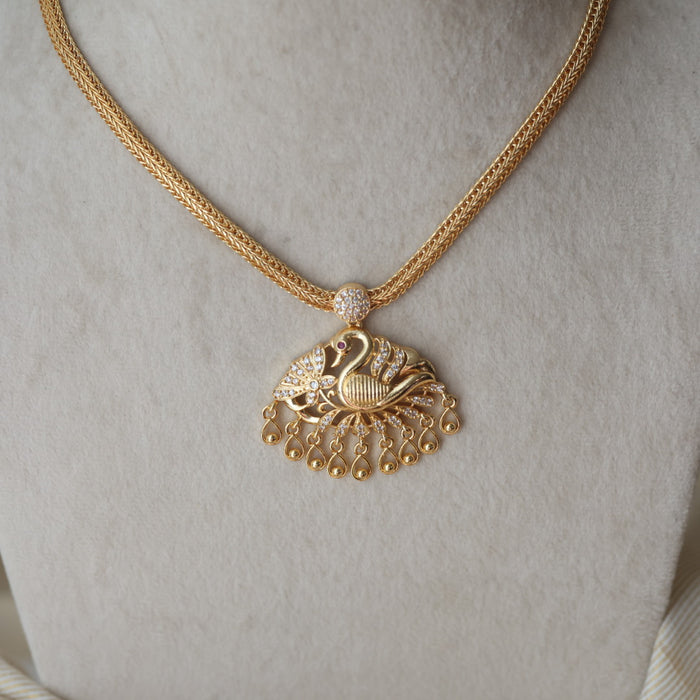Heritage gold plated short necklace H2178