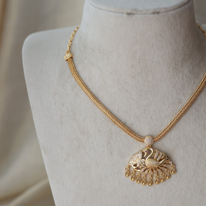 Heritage gold plated short necklace H2178