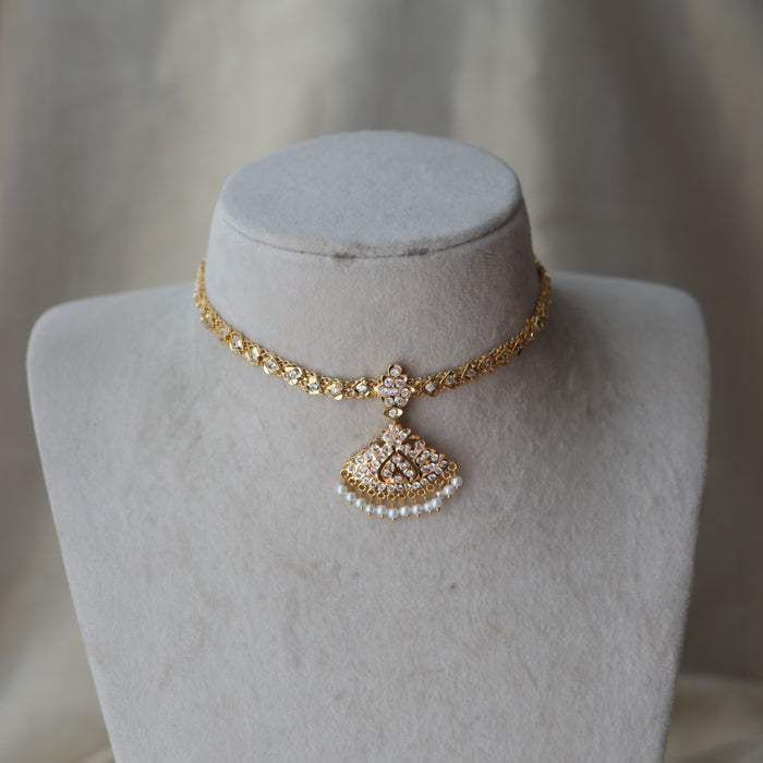 Heritage gold plated short necklace H1222