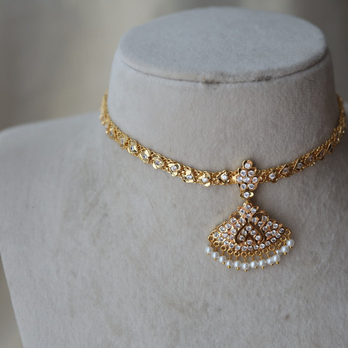 Heritage gold plated short necklace H1222