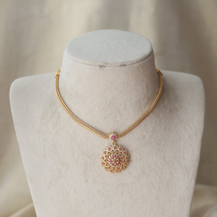Heritage gold plated short necklace H2799