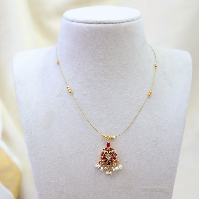 Antique invisible short necklace IN1009