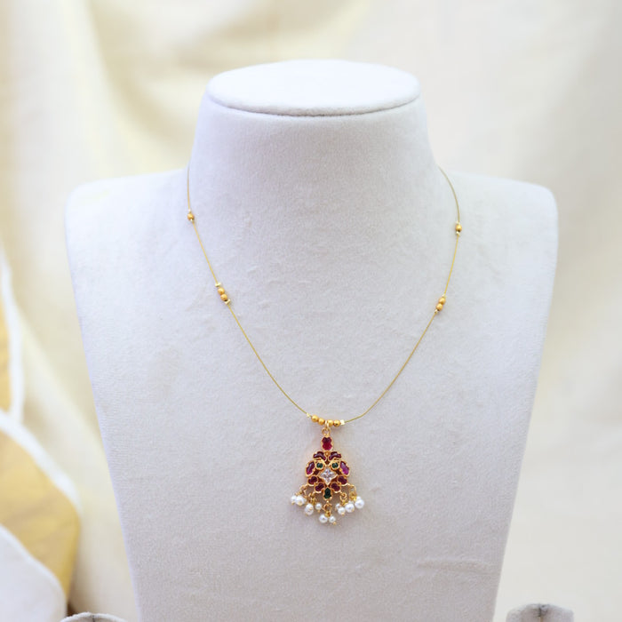 Antique invisible short necklace IN1009