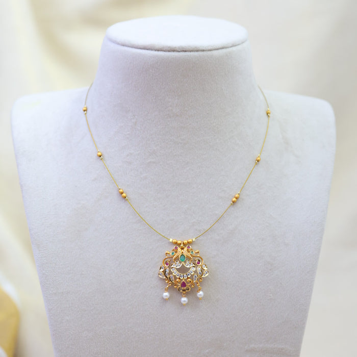 Antique invisible short necklace IN10011