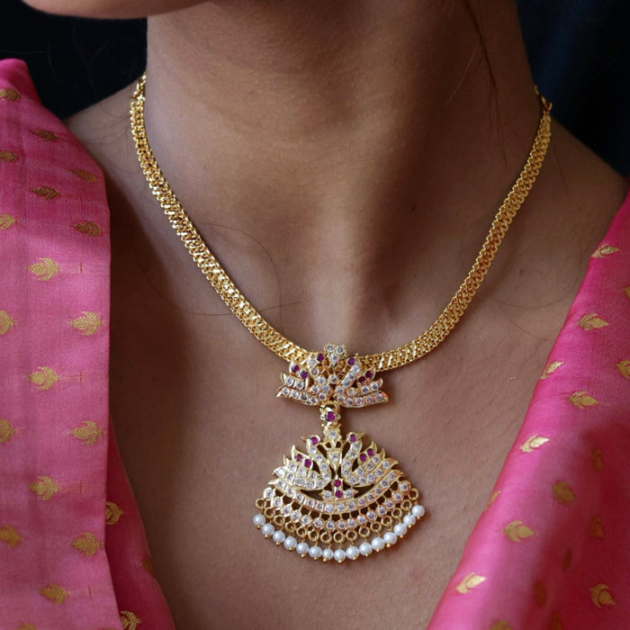Heritage gold plated short necklace H0229
