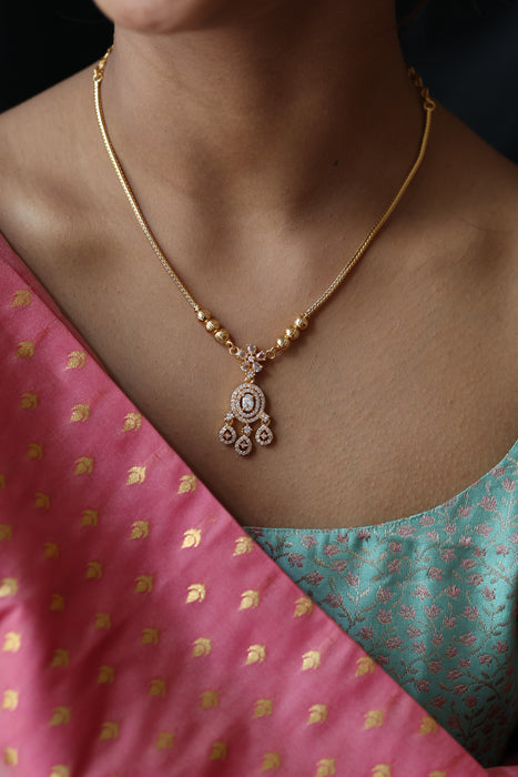 Heritage gold plated short necklace H022789