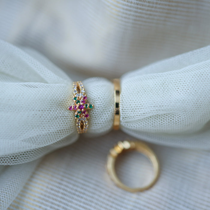 Heritage gold plated rings HRS00190