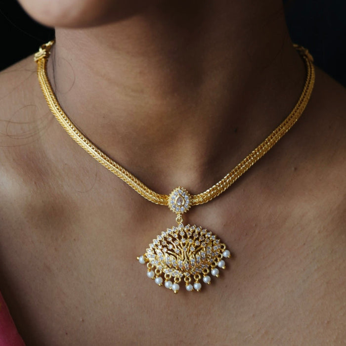 Heritage gold plated short necklace H0252