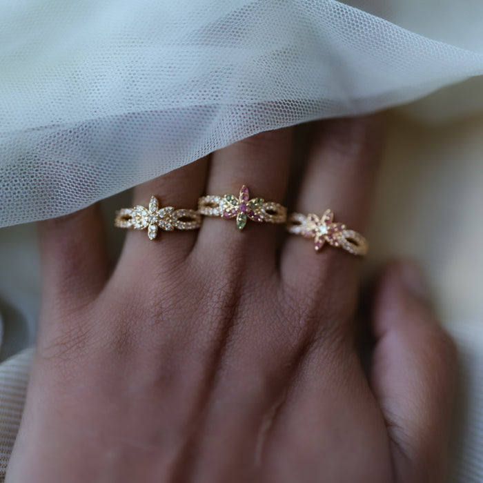 Heritage gold plated rings HRS00190