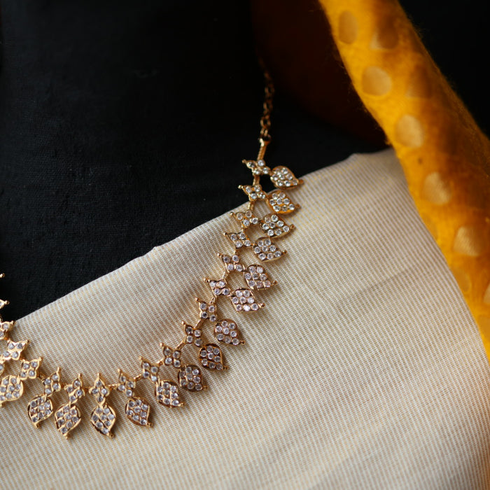 Heritage gold plated mango short necklace H642