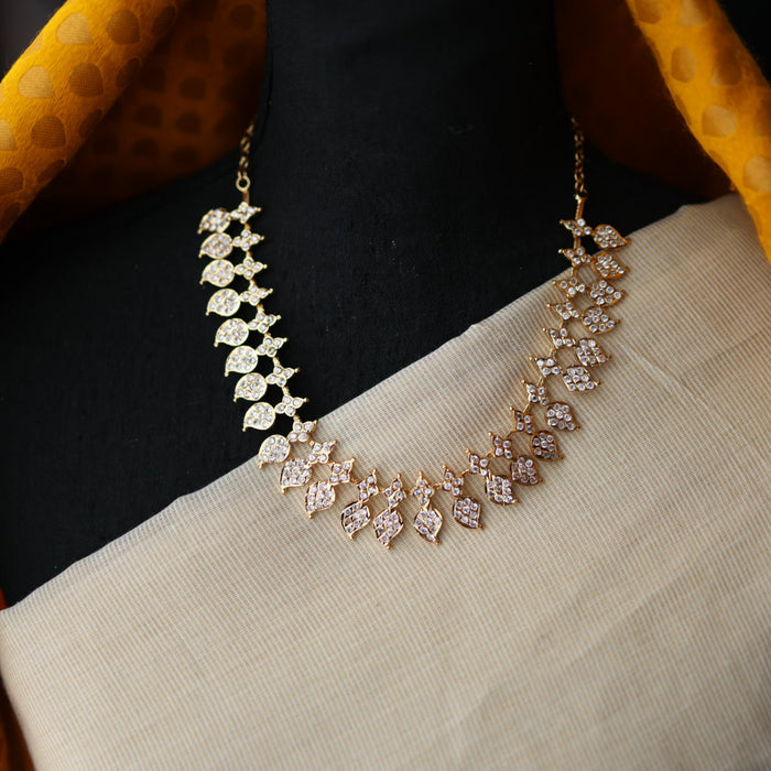 Heritage gold plated mango short necklace H642