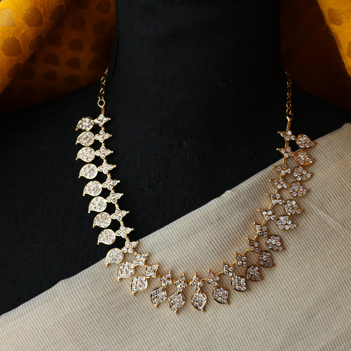 Heritage gold plated mango short necklace H642