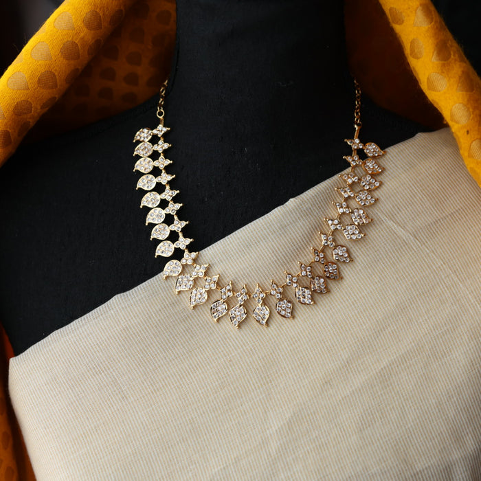 Heritage gold plated mango short necklace H642