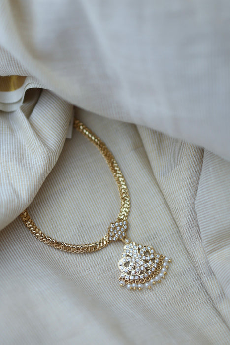 Heritage gold plated short necklace necklace H0015