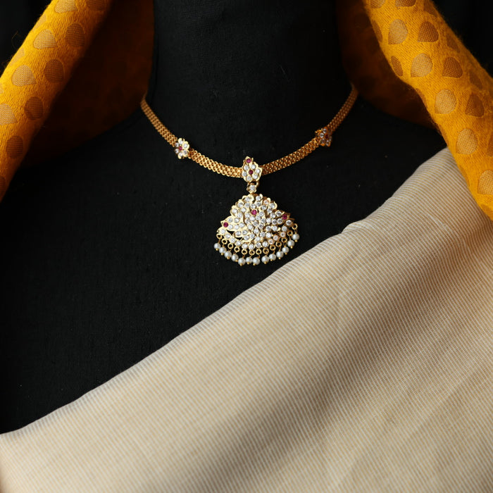 Heritage gold plated short necklace H2322