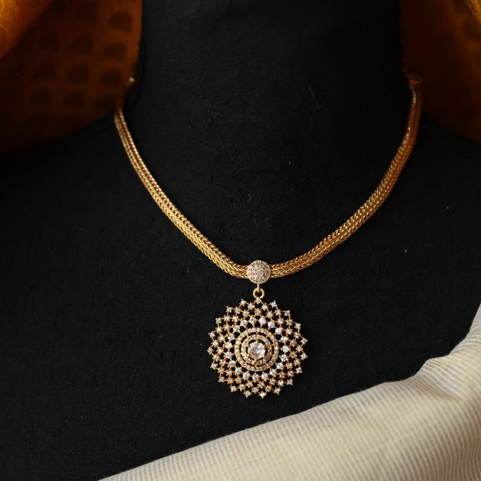 Heritage gold plated short necklace H2790