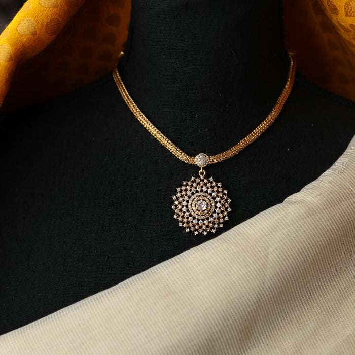 Heritage gold plated short necklace H2790